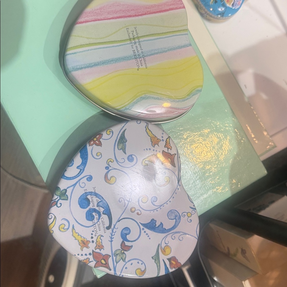 Brighton Colorful Heart-Shaped Tins Set of 2 - Picture 2 of 2